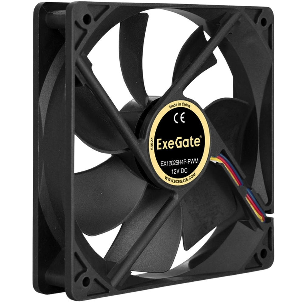 Вентилятор 12В DC ExeGate EX12025H4P-PWM (120x120x25 мм, Hydraulic bearing (гидродинамический), 4pin, PWM, 24dBA) (EX283392RUS)
