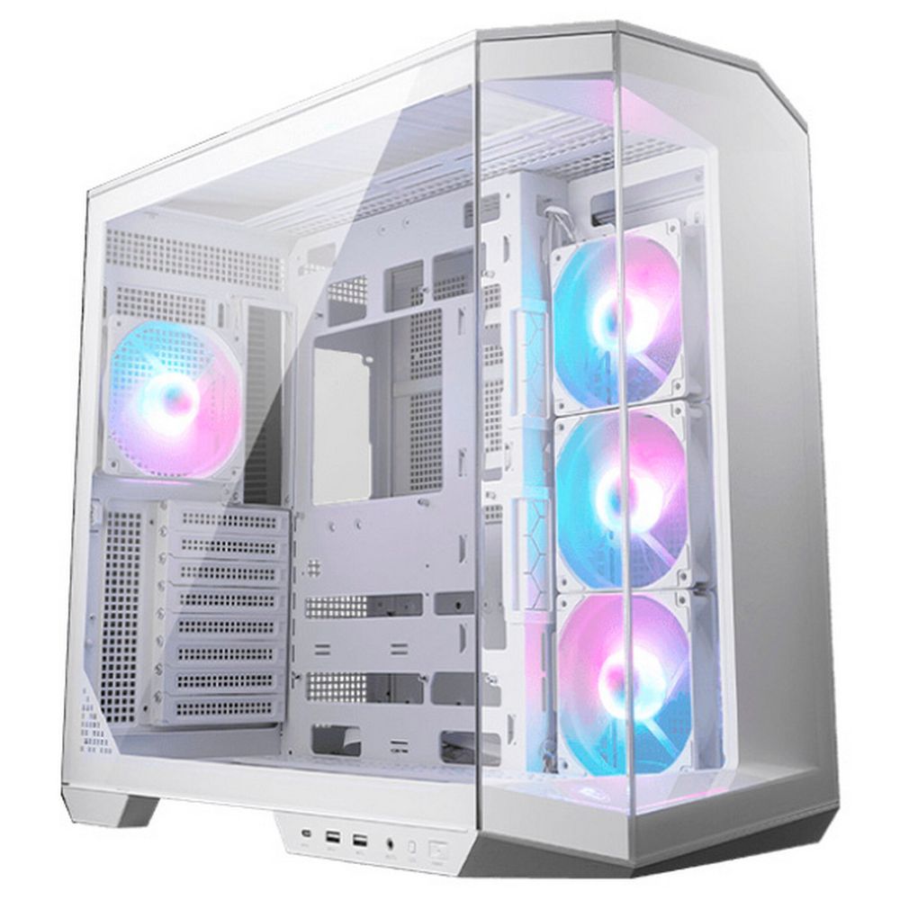 Корпус MSI MAG Pano 100R PZ WHITE , Mid Tower, ATX, 2xUSB 3.2 Gen 1, 1xUSB 3.2 Gen2 Type-C, 3x120mm ARGB Reverse Blade Fan, 1x120mm ARGB Fan, ARGB+PWM Control Board,Tempered Glass Wi (306-7G26W22-HH9)
