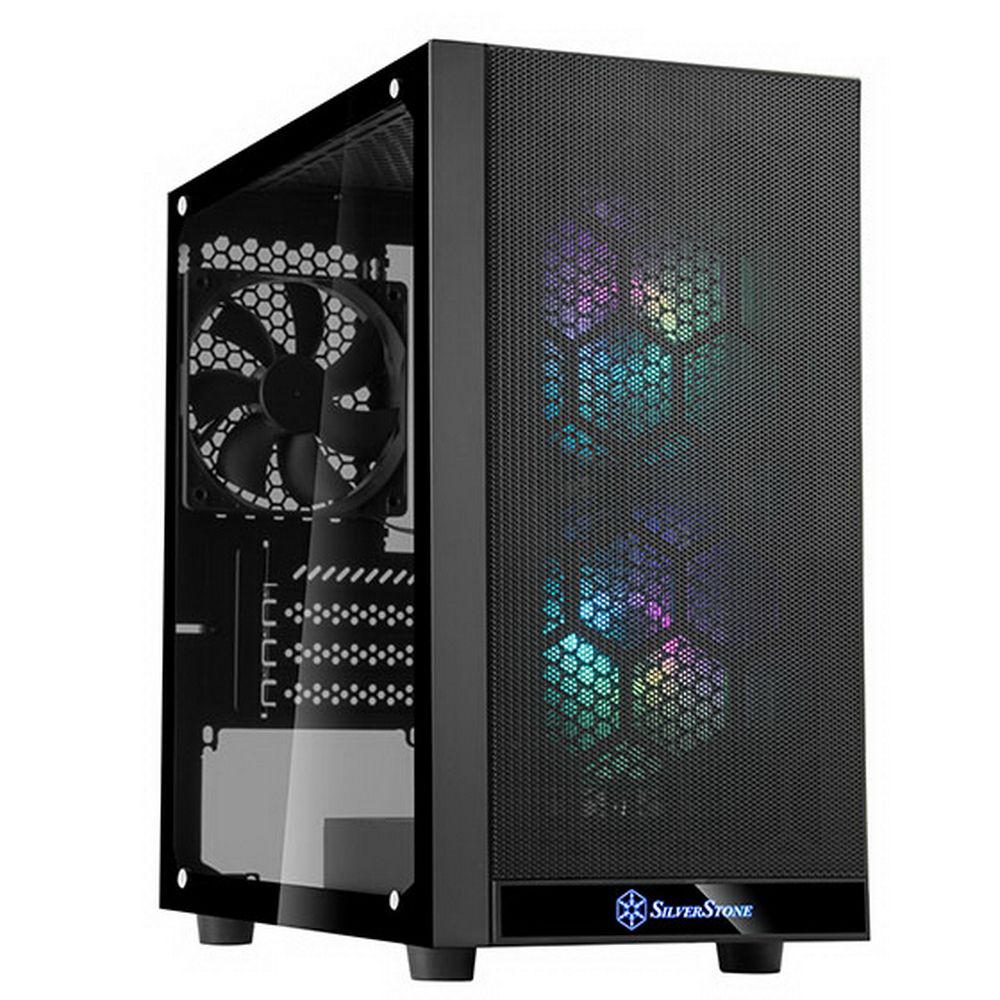 Корпус для ПК Silverstone Bad Pack SST-PS15B-PRO Precision Mini Tower Micro ATX Computer Case, tempered glass Controller, black, 2x 120mm ARGB, 1x ARGB bp (G410PS15BPRO020||bp)