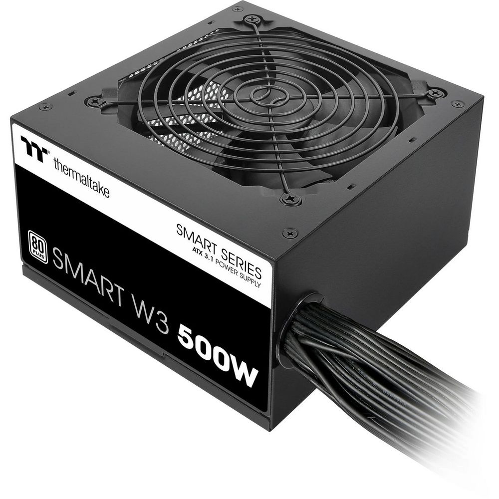 Блок питания ПК Thermaltake Smart W3 500 /Non Modular/Non Light/Full Range/Analog/80 Plus/EU/Non JP CAP/All Flat Cables/ATX 3.1 (PS-SPW-0500NNFAWE-1)