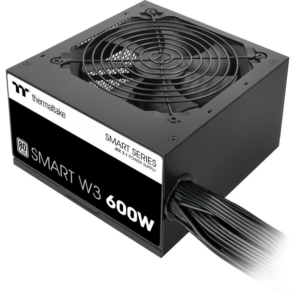 Блок питания ПК Thermaltake Smart W3 600 /Non Modular/Non Light/Full Range/Analog/80 Plus/EU/Non JP CAP/All Flat Cables/ATX 3.1 (PS-SPW-0600NNFAWE-1)