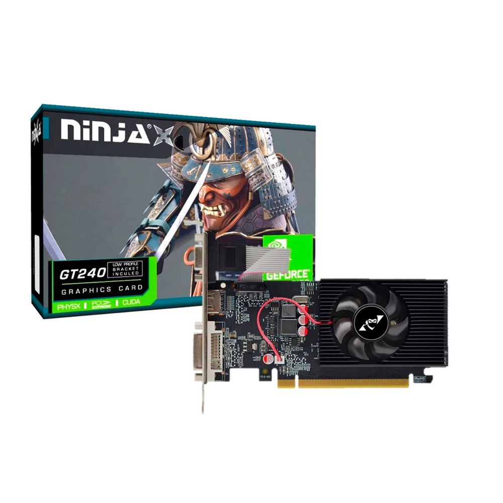 Видеокарта Ninja (Sinotex) GT240 1GB DDR3 128bit VGA DVI HDMI 1FAN LP RTL (NK24NP013F)