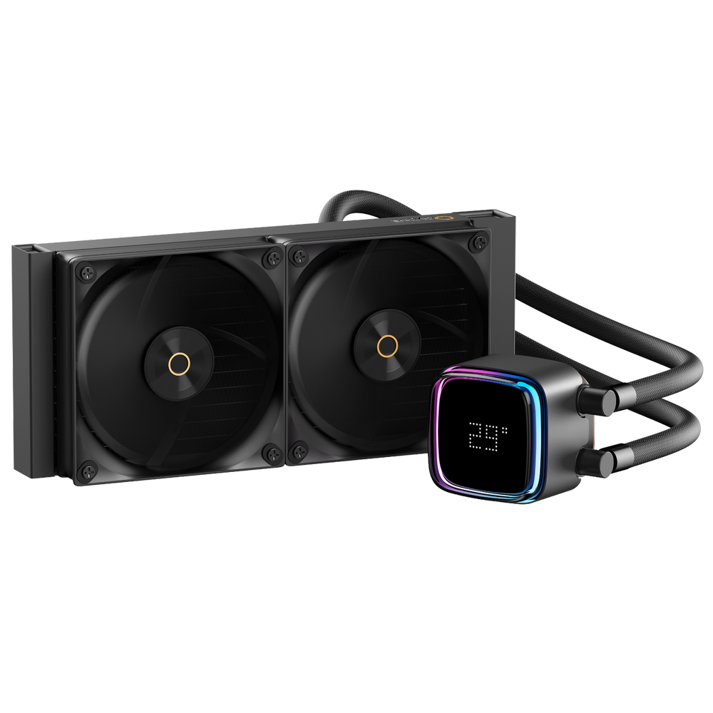 Вентилятор для процессора Ocypus Iota L24 BK ARGB Black 280W/ All Intel/ AMD AM*/ Digital display / Screws (Iota-L24-BK2ANWNN00X-GL)