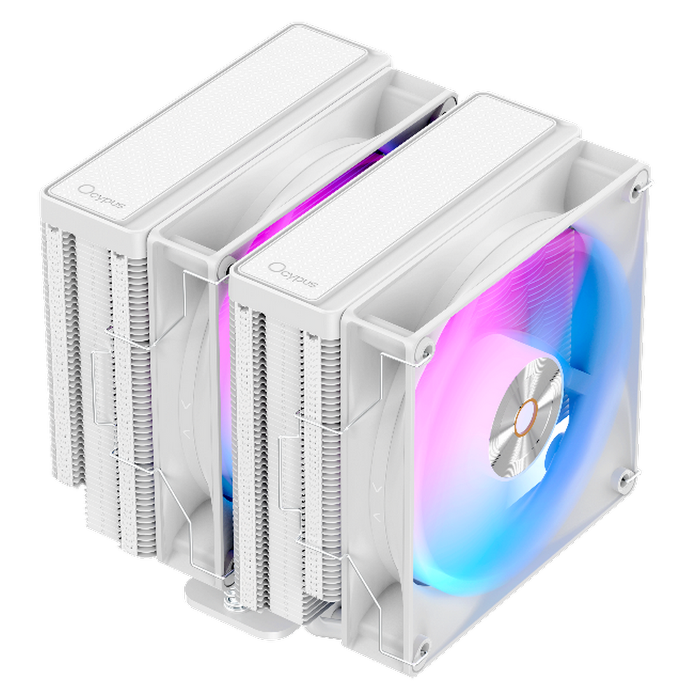 Вентилятор для процессора Cooler Ocypus Delta A62 WH ARGB White 260W/ All Intel/ AMD AM*/ 2 fans / Screws (Delta-A62-WH2NAWN00X-GL)