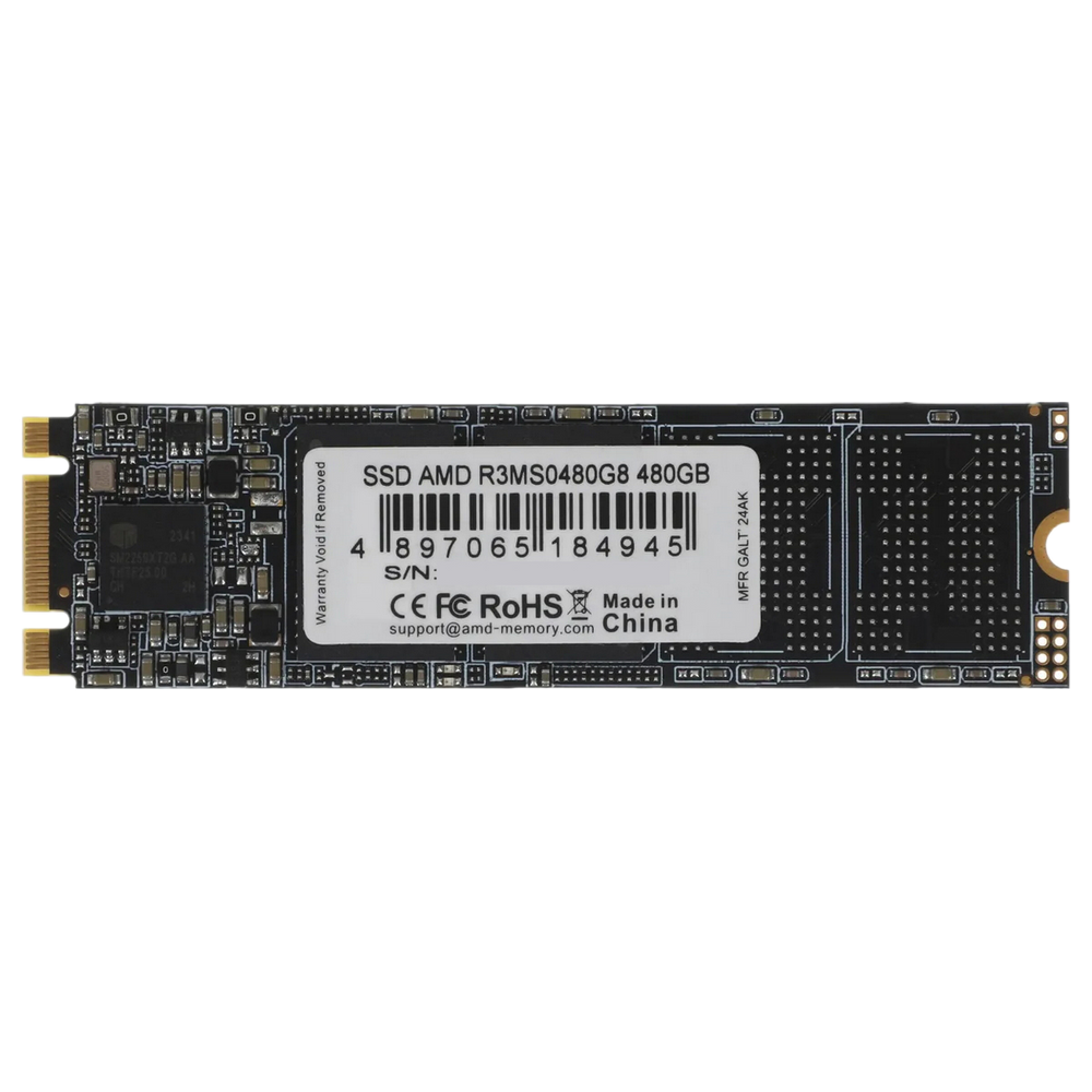 Твердотельный накопитель SSD AMD Radeon M2.2280 480GB R3 Series (R3MS0480G8)