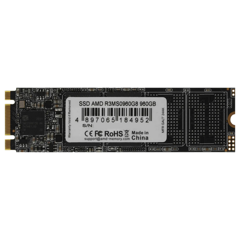 Твердотельный накопитель SSD AMD Radeon M2.2280 960GB R3 Series (R3MS0960G8)