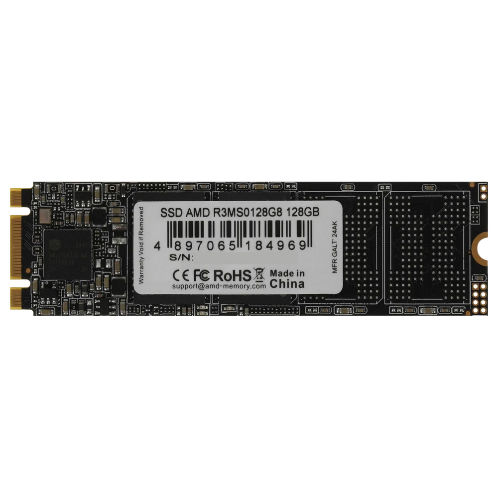 Твердотельный накопитель SSD AMD Radeon M2.2280 128GB R3 Series (R3MS0128G8)