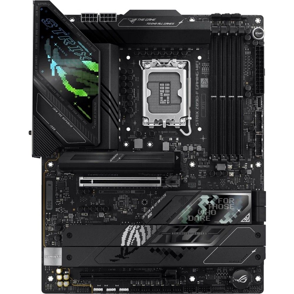 Материнская плата ASUS ROG STRIX Z890-F GAMING WIFI LGA1851 ATX 4xDDR5 2xPCIEx16 5xM.2 2xThunderbolt 2xUSB-C DP HDMI 2.5GLAN Wi-Fi 7 (90MB1I40-M0EAY0)
