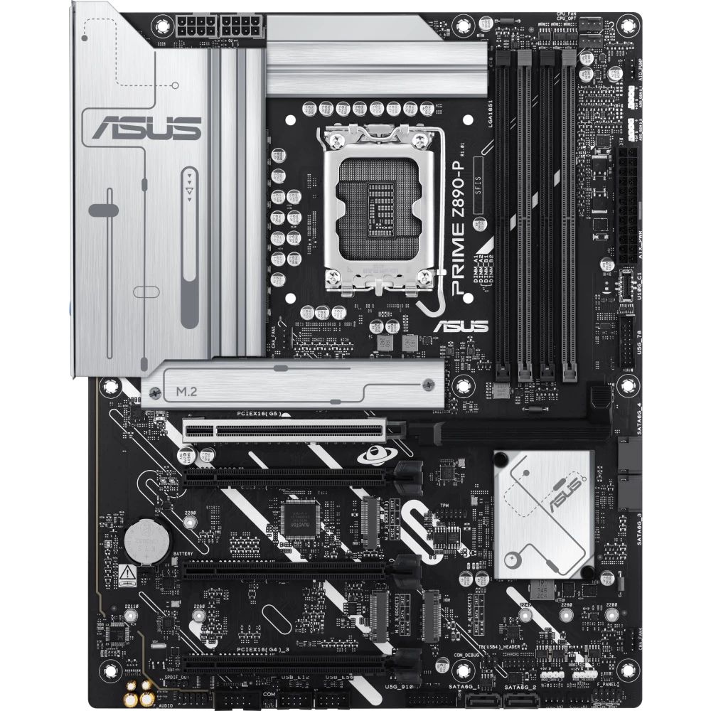 Материнская плата ASUS PRIME Z890-P LGA1851 ATX 4xDDR5 4xPCIEx16 4xM.2 USB-C DP HDMI 2.5GLAN (90MB1I50-M0EAY0)