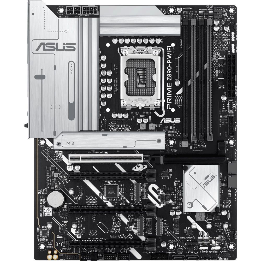 Материнская плата ASUS PRIME Z890-P WIFI LGA1851 ATX 4xDDR5 4xPCIEx16 4xM.2 Thunderbolt DP HDMI 2.5GLAN Wi-Fi 7 (90MB1I70-M0EAY0)