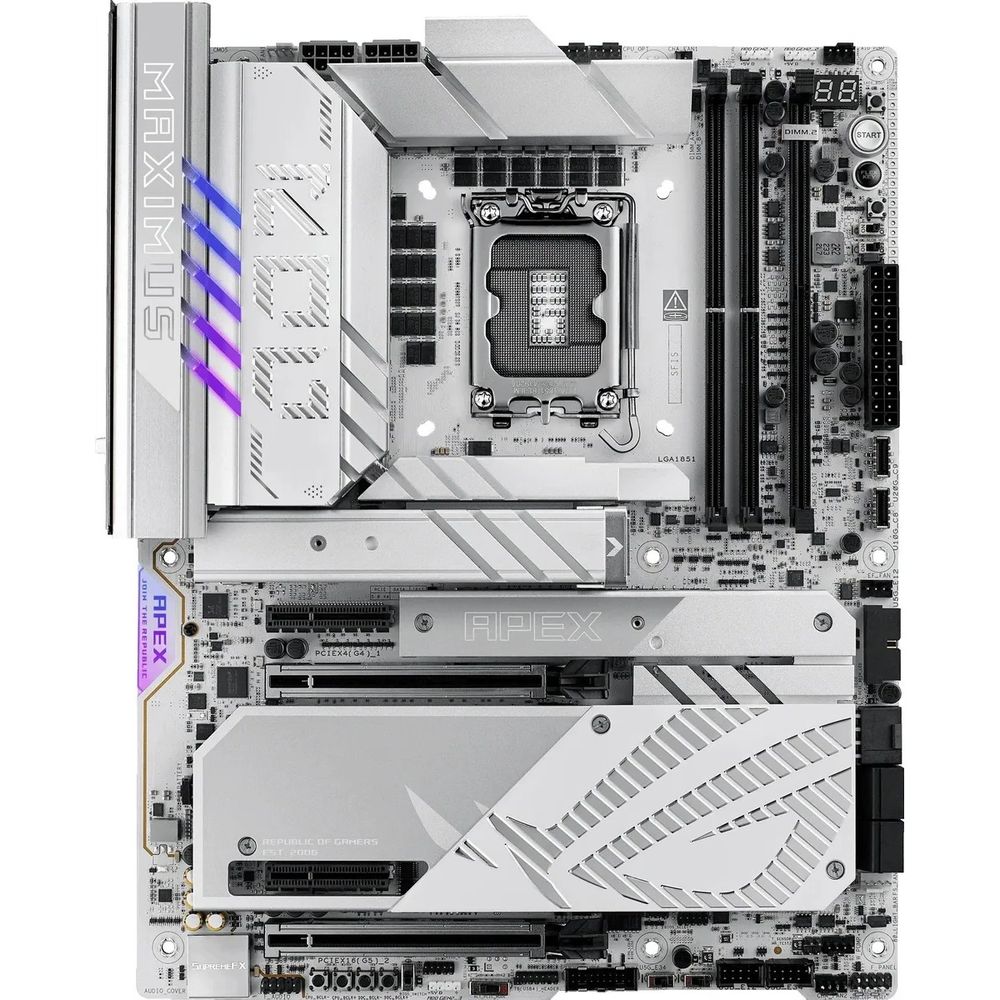 Материнская плата ASUS ROG MAXIMUS Z890 APEX LGA1851 ATX 2xDDR5 2xPCIEx16 2xPCIEx4 6xM.2 2xThunderbolt USB-C 5GLAN Wi-Fi 7 (90MB1IP0-M0EAY0)