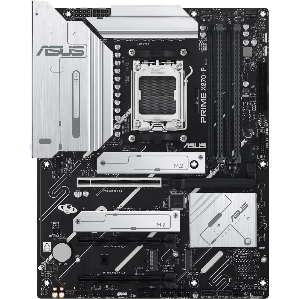 Материнская плата ASUS PRIME X870-P AM5 ATX 4xDDR5 3xPCIEx16 4xM.2 2xUSB-C HDMI 2.5GLAN (90MB1IT0-M0EAY0)