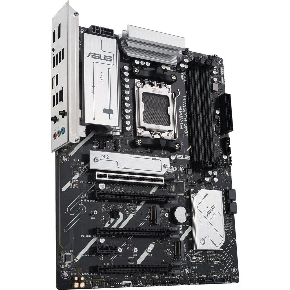 Материнская плата ASUS PRIME B840-PLUS WIFI AM5 ATX 4xDDR5 4xPCIEx16 PCIEx1 3xM.2 USB-C DP HDMI 2.5GLAN Wi-Fi 6Е (90MB1IZ0-M0EAY0)