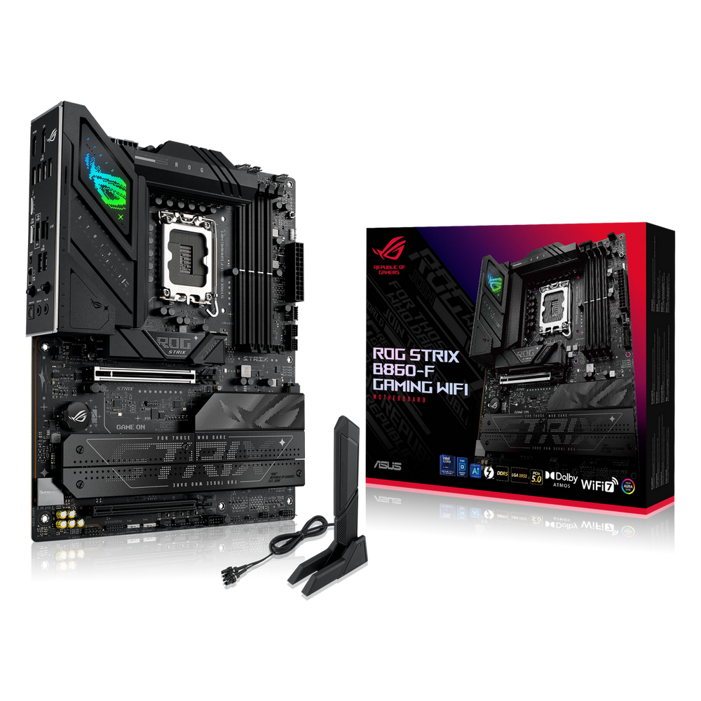 Материнская плата ASUS ROG STRIX B860-F GAMING WIFI LGA1851 ATX 4xDDR5 2xPCIEx16 4xM.2 Thunderbolt USB-C DP HDMI 2.5GLAN Wi-Fi 7 (90MB1JG0-M0EAY0)