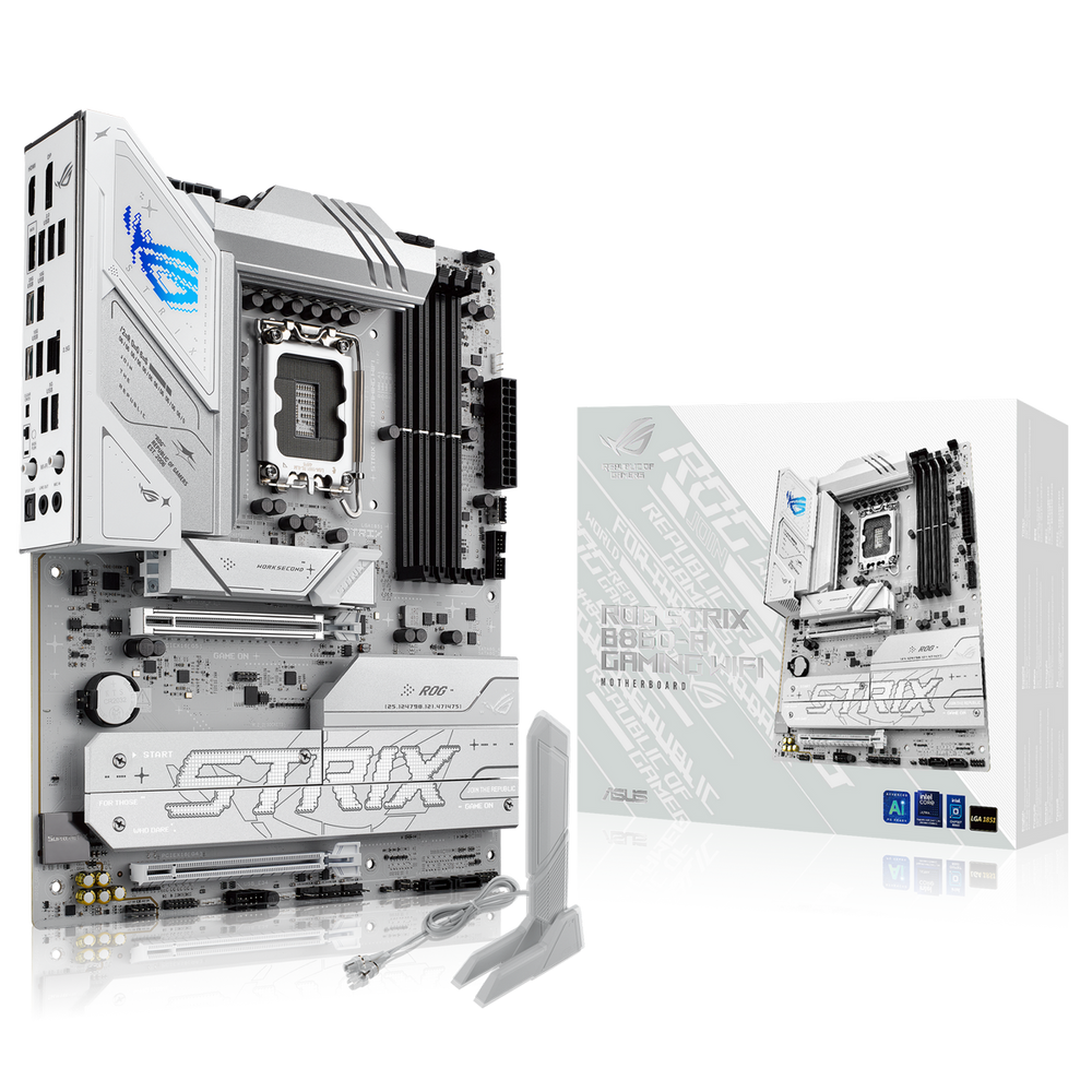 Материнская плата ASUS ROG STRIX B860-A GAMING WIFI LGA1851 ATX 4xDDR5 2xPCIEx16 4xM.2 2xUSB-C DP HDMI 2.5GLAN Wi-Fi 7 (90MB1JI0-M0EAY0)