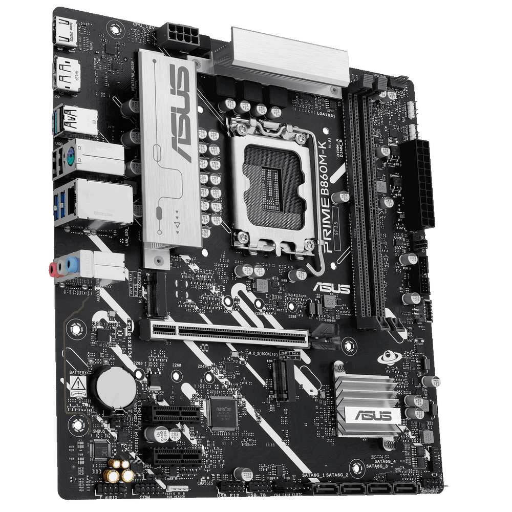 Материнская плата ASUS PRIME B860M-K LGA1851 mATX 2xDDR5 PCIEx16 2xPCIEx1 2xM.2 DP HDMI 2.5GLAN (90MB1JT0-M0EAY0)