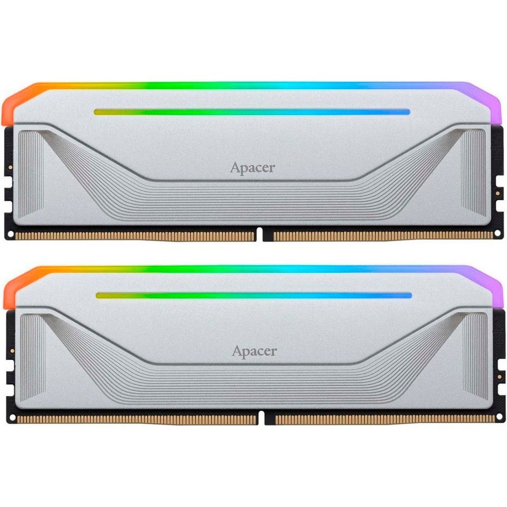 Модуль памяти Apacer DDR5 DIMM 5200-40 2048x8 32GB 1.25V OC NOX RGB Silver w/HS RP-K2 (AH5U32G52C522NWAA-2)