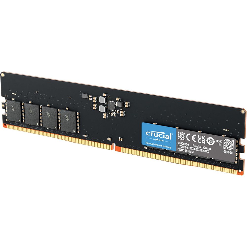 Модуль памяти Crucial 8GB DDR5 5600 DIMM Classic Non-ECC, CL46, 1.1V, RTL (CT8G56C46U5)