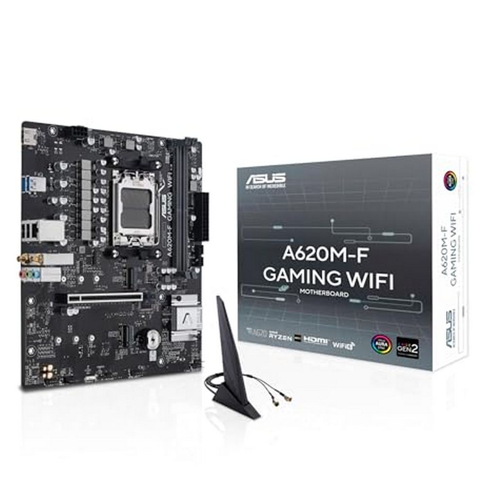 Материнская плата ASUS A620M-F GAMING WIFI AM5 mATX 2xDDR5 PCIEx16 2xM.2 HDMI 2.5GLAN Wi-Fi 6 (90MB1KT0-M0EAY0)