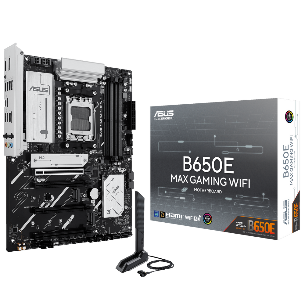 Материнская плата ASUS B650E MAX GAMING WIFI AM5 ATX 4xDDR5 4xPCIEx16 3xM.2 USB-C DP HDMI 2.5GLAN WIFI 6E (90MB1LD0-M0EAY0)
