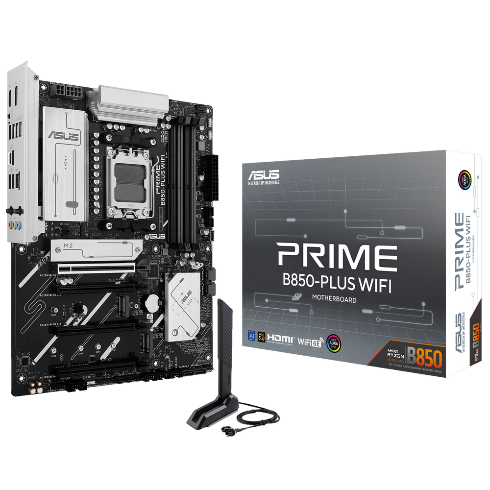 Материнская плата ASUS PRIME B850-PLUS WIFI AM5 ATX 4xDDR5 4xPCIEx16 3xM.2 USB-C DP HDMI 2.5GLAN WIFI 6E (90MB1L80-M0EAY0)
