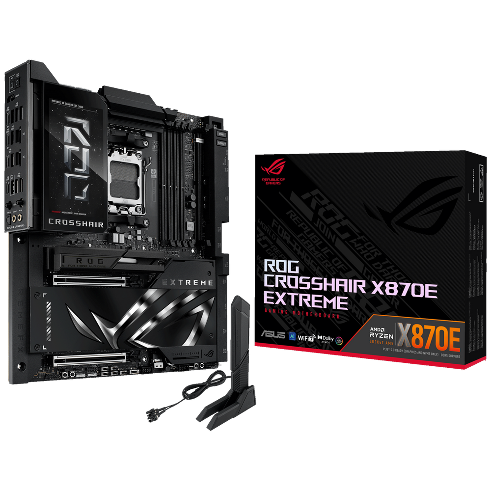 Материнская плата ASUS ROG CROSSHAIR X870E EXTREME AM5 E-ATX 4xDDR5 2xPCIEx16 5xM.2 4xUSB-C HDMI 5GLAN 10GLAN Wi-Fi 7 (90MB1LB0-M0EAY0)