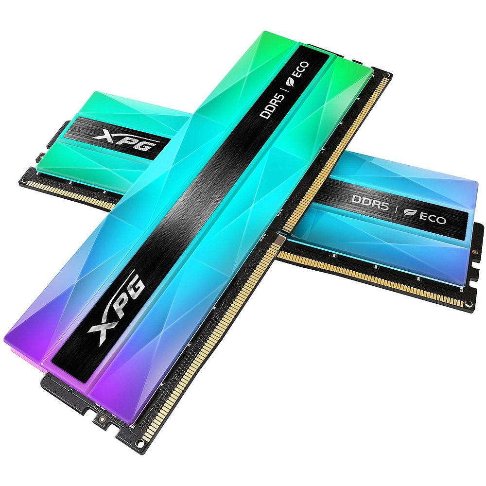 Модуль памяти ADATA 32GB LANCER RGB DDR5 DRAM Module kit 2*16gb, 8000MT/s, CL 38-48-48, 1.45V (AX5U8000C3816G-DCLANRSG)