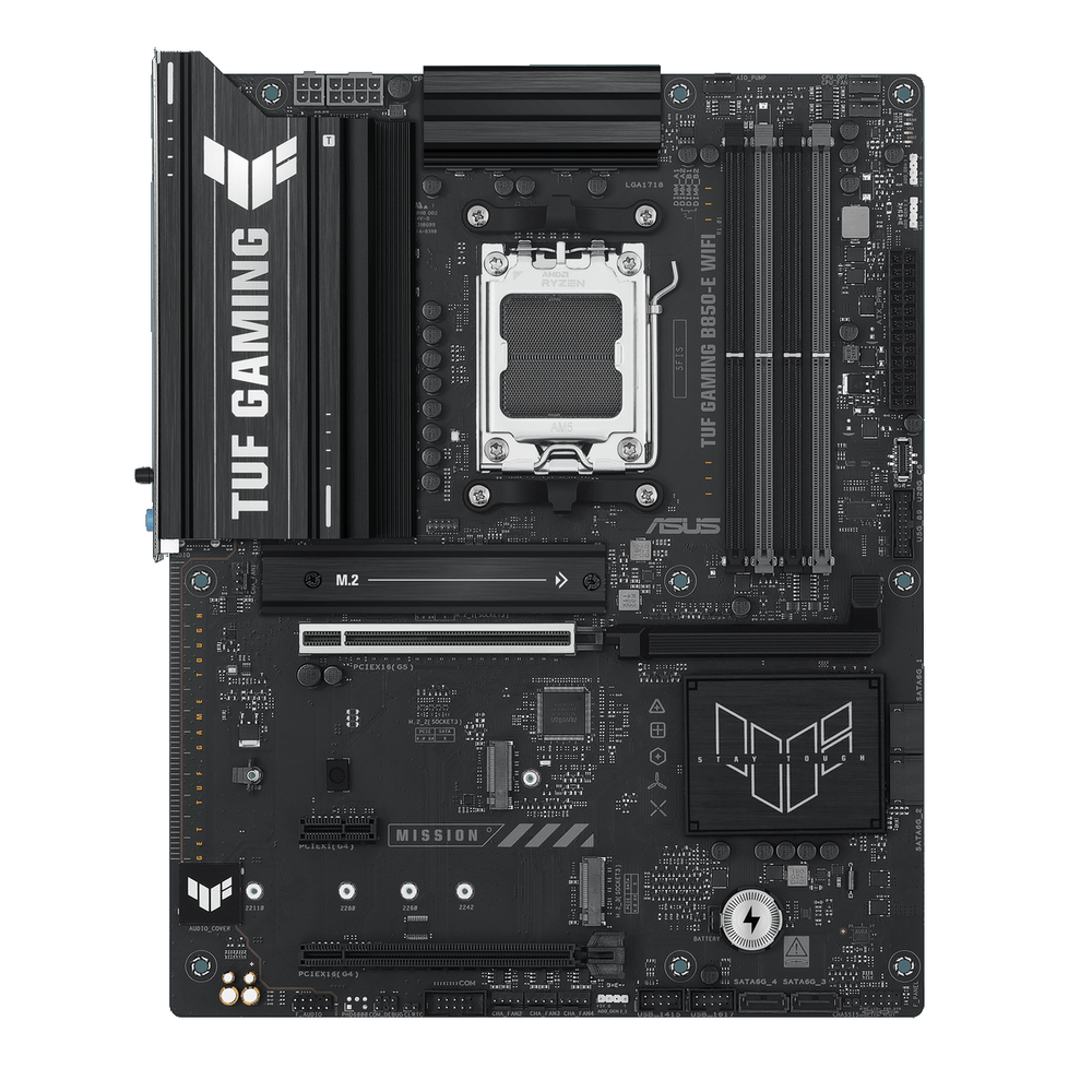 Материнская плата ASUS TUF GAMING B850-E WIFI AM5 ATX 4xDDR5 2хPCIEx16 PCIEx1 3xM.2 USB-C DP HDMI 2.5GLAN WIFI 6E (90MB1L20-M0EAY0)