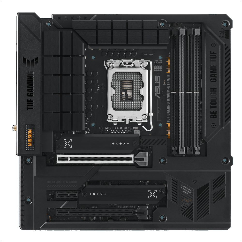 Материнская плата ASUS TUF GAMING B760M-BTF WIFI LGA1700 mATX 4xDDR5 2хPCIEx16 PCIEx1 2xM.2 3xUSB-C DP HDMI 2.5GLAN WIFI 6 (90MB1G50-M0EAY0)