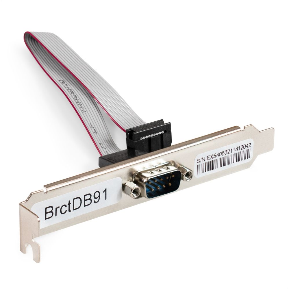Планка портов в корпус 1xCOM ExeGate BrctDB91 (Com 10-pin (F) --> RS232 DB9 Male, кабель 20см) (EX298291RUS)