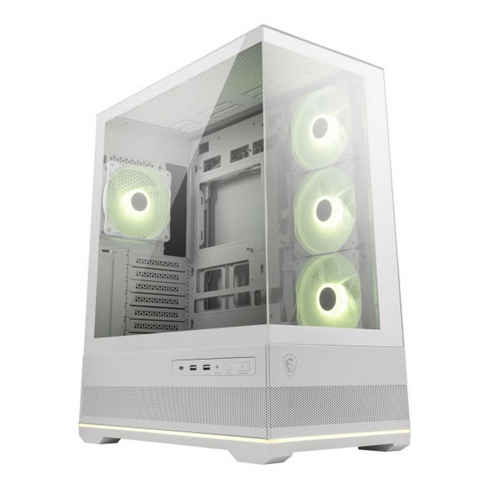Корпус для ПК MSI MAG PANO 110R PZ WHITE, Global, 2xUSB 3.2 Gen 1, 1xUSB 3.2 Gen2 Type-C,3x120mm ARGB Reverse Blade F (306-7G28W21-JA4)