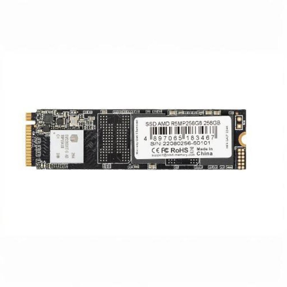 Твердотельный накопитель SSD AMD Radeon Bad Pack M.2 2280 256GB R5 Client SSD R5MP256G8 PCIe Gen3x4 with NVMe, IOPS 200K/200K, R2100/W1000, MTBF 1.5M, 3D TLC, RTL (183467) {200} bp (R5MP256G8||bp)