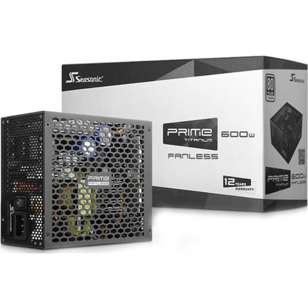Блок питания SeaSonic PRIME 600 Titanium Fanless SSR-600TL 600W, 80 Plus Titanium, полностью модульный (873310)