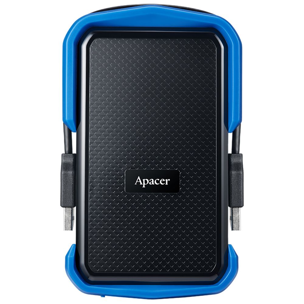 Жесткий диск внешний Apacer AC631 AP2TBAC631U-1 2TB 2.5" USB 3.1, IP55, Win/Mac/Linux, Military Grade, Black/Blue, Retail