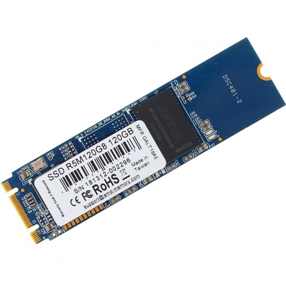 Твердотельный накопитель SSD AMD Radeon R5 120GB M.2 2280 R5M120G8 Client SATA 6Gb/s, 530/400, IOPS 64/81K, 3D TLC, RTL (181449)
