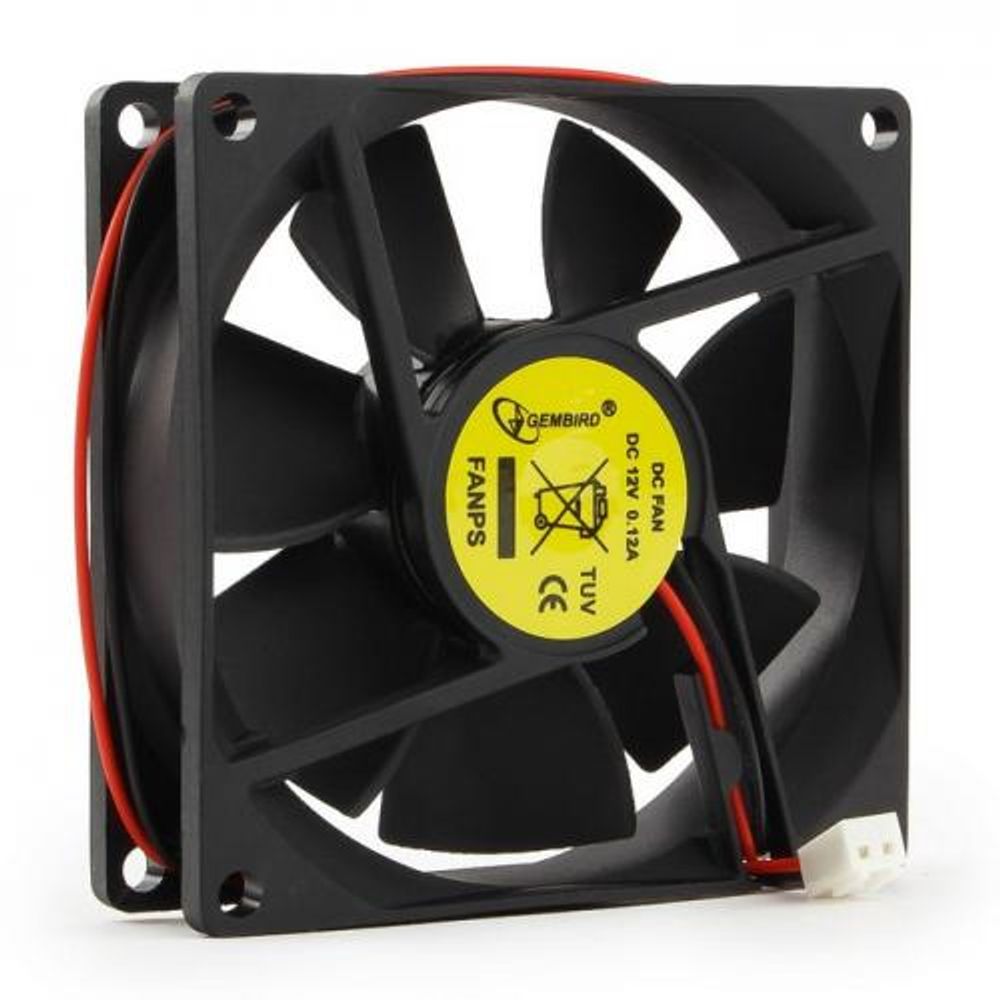 Вентилятор в корпус Gembird FANPS 80x80x25, втулка, 2 pin, провод 30 см {100} (008570)
