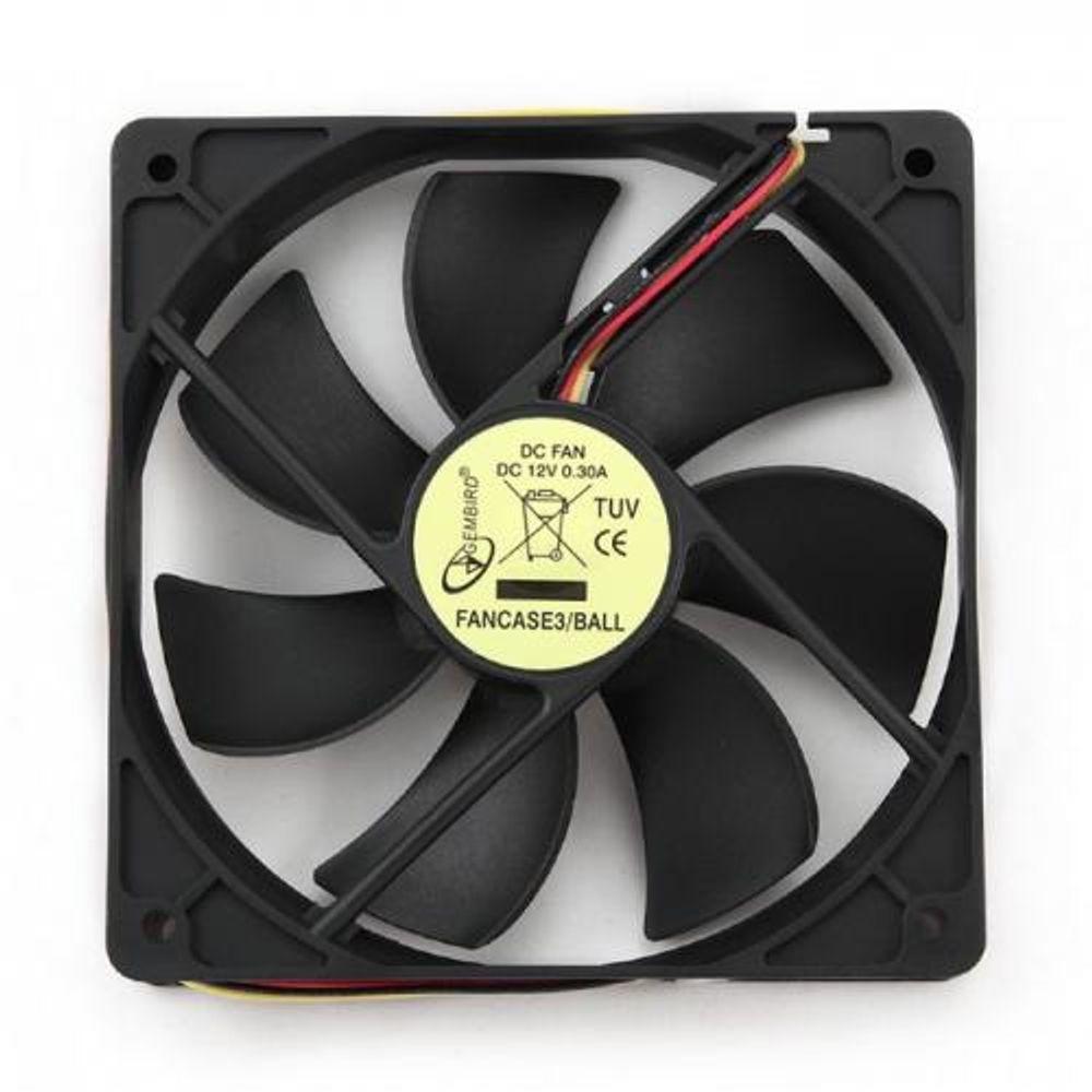 Вентилятор в корпус Gembird FANCASE3/BALL 120x120x25, подшипник, 3 pin, провод 30 см , OEM {80}  (033350)