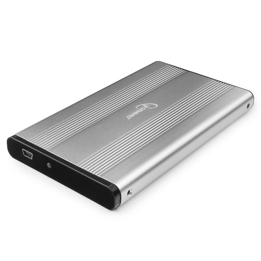 Корпус для HDD/SSD Gembird Внешний 2.5" Gembird EE2-U2S-5-S, серебро, USB 2.0, SATA, металл {100}