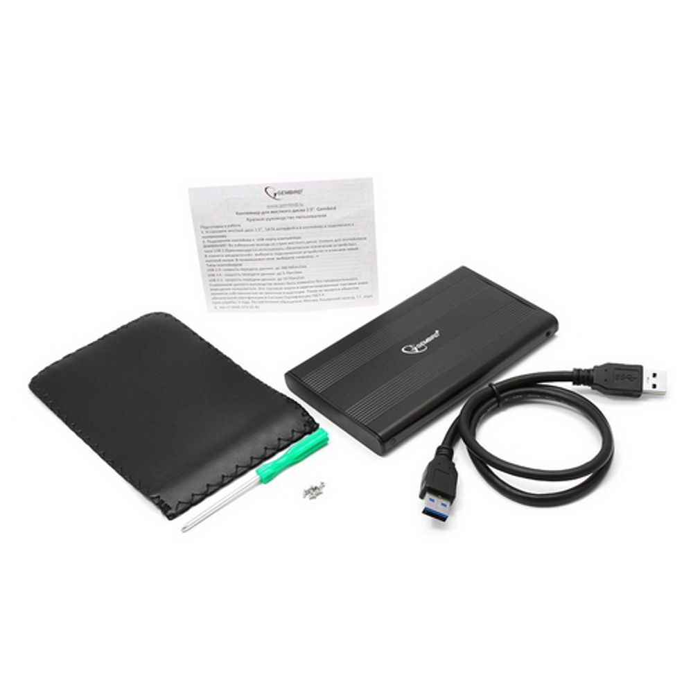 Корпус для HDD/SSD Gembird Внешний 2.5" Gembird EE2-U3S-5, черный, USB 3.0, SATA, металл {100}