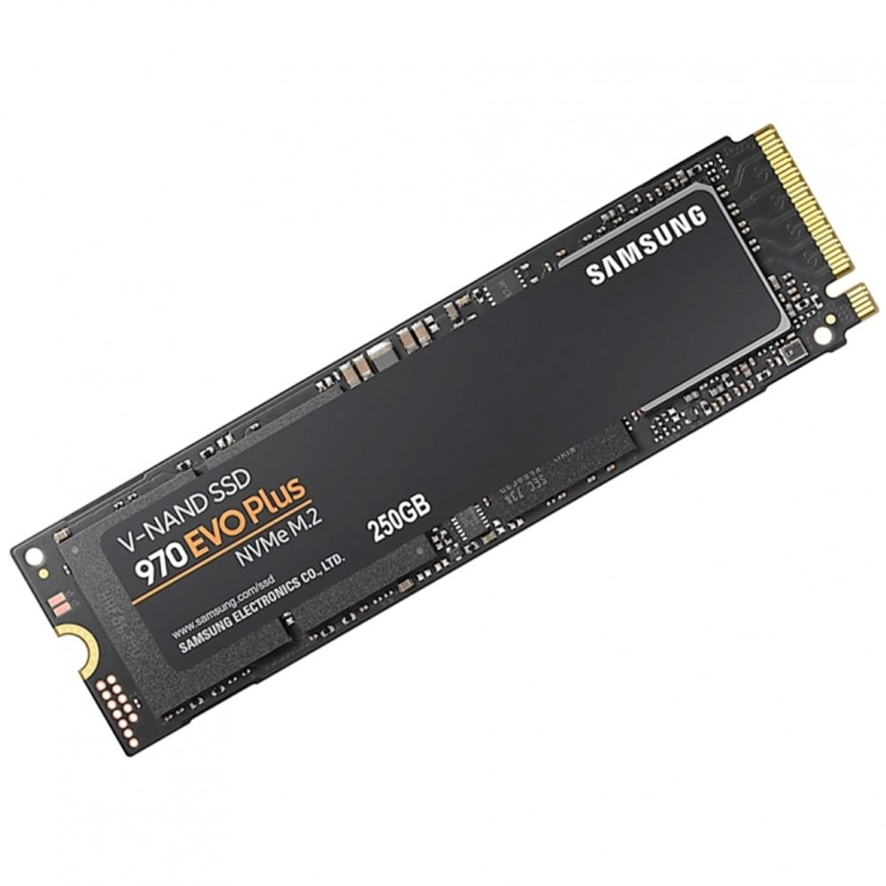 Твердотельный накопитель SSD Samsung 970 EVO Plus M.2 2280 MZ-V7S250BW 250GB Client SSD PCIe Gen3x4 with NVMe, 3500/2300, IOPS 250/550K, MTBF 1.5M, 3D NAND TLC, 512MB, 150TBW, NVMe 1.3, RTL {10} (6280