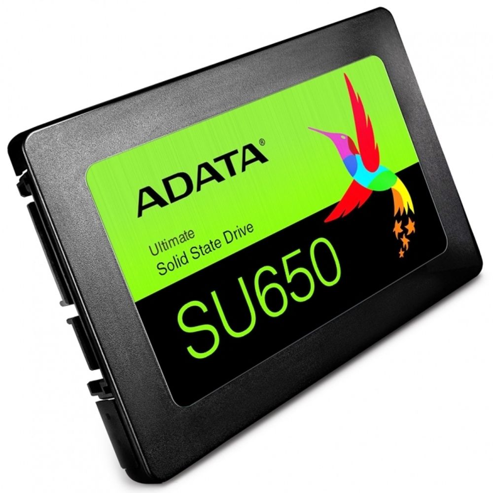 Твердотельный накопитель SSD ADATA SU650 ASU650SS-960GT-R 960GB 2.5" Client SATA 6Gb/s, 520/450, IOPS 40/75K, MTBF 2M, 3D NAND, DRAM less, 560TBW, 0,53DWPD, RTL (461186)