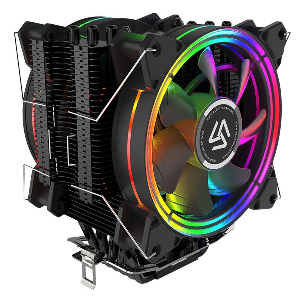 Вентилятор ALSEYE H120D Universal, TDP 200W, Heat Pipe:6mm*6pcs, 800;2000RPM, 11.6-35.3dB(A), RGB, RTL {18} (872339)/(874043) (AS.01.02.0009)