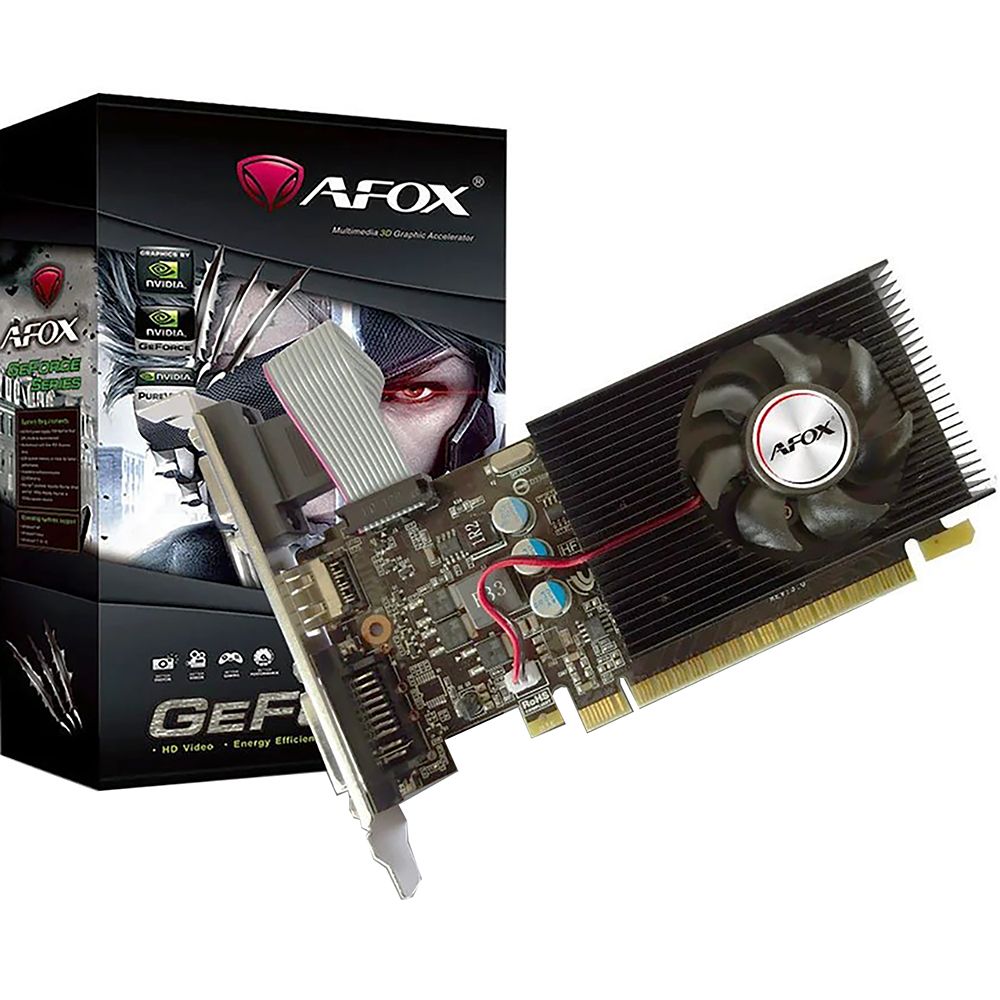 Видеокарта Afox GT730 2GB DDR3 128bit DVI HDMI 1FAN LP RTL {30} (780766) (AF730-2048D3L6)