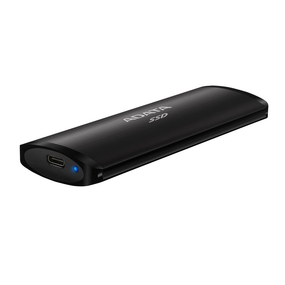 Твердотельный накопитель SSD ADATA SE760 Black External ASE760-512GU32G2-CBK1 512GB 2.8" USB 3.2 Gen 2 Type-C, 1000R, USB 3.2 Type-C to C cable,USB 3.2 Type-C to A cable, Quick Start Guide, RTL (77272