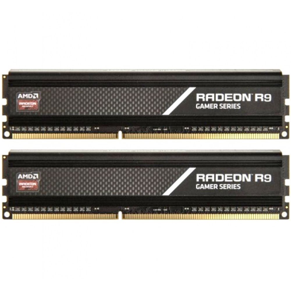 Модуль памяти AMD Radeon™ R9 Gamers Series Black Gaming Memory R9S416G3206U2K 16GB DDR4 3200 DIMM Non-ECC, CL16, 1.35V, Heat Shield, Kit (2x8GB), RTL (183214) {15}