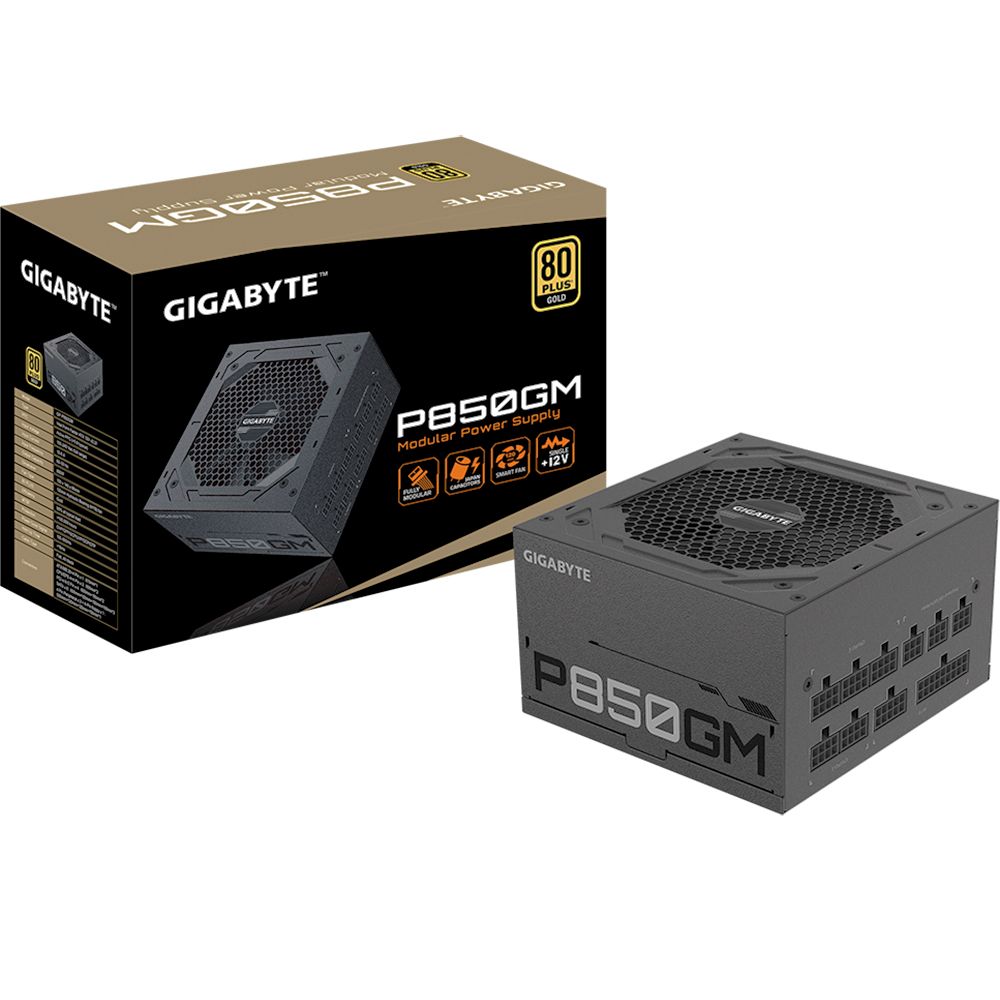 Блок питания Gigabyte P850GM GP-P850GM 850W, 80 Plus, Gold, Полностью модульный, RTL (551865)