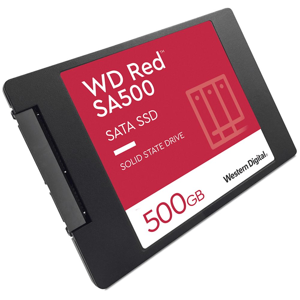Твердотельный накопитель SSD WD Red SA500 WDS500G1R0A 500GB 2.5" Client SATA 6Gb/s, 560/530, IOPS 95/85K, MTBF 2M, 3D TLC, 350TBW, NAS, Retail (872346)