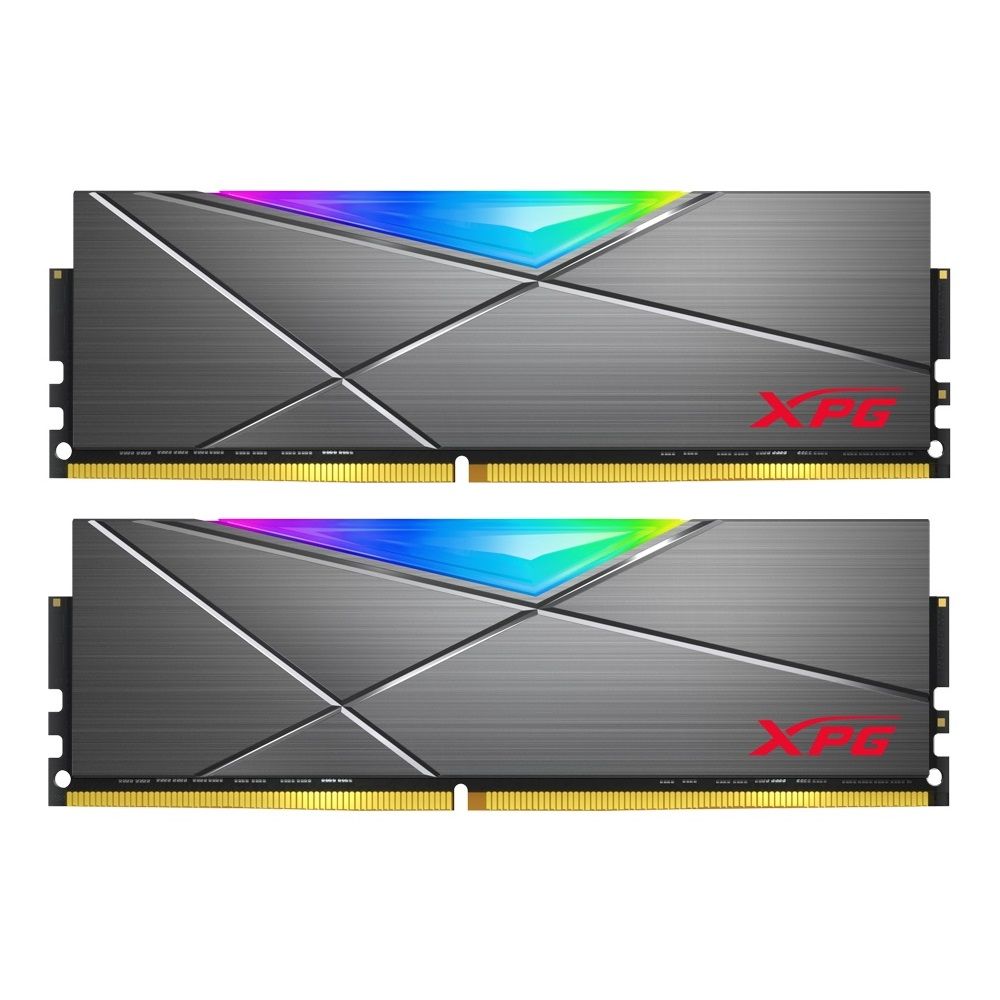 Модуль памяти ADATA XPG SPECTRIX D50 RGB Grey Gaming Memory AX4U320016G16A-DT50 32GB DDR4 3200 DIMM Non-ECC, CL16, 1.35V, Heat Shield, Kit (2x16GB), RTL (931283)