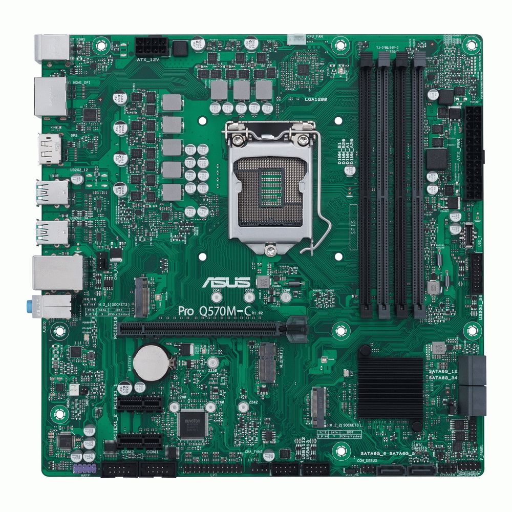 Материнская плата ASUS PRO Q570M-C/CSM LGA1200 mATX 4xDDR4 PCIEx16 2xPCIEx1 2xM.2 DP HDMI GLAN (165248) (90MB1700-M0EAYC)