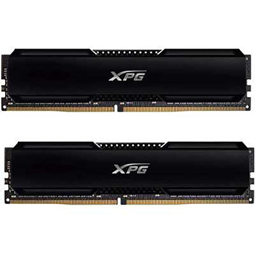 Модуль памяти ADATA GAMMIX D20 Black Gaming Memory AX4U320032G16A-DCBK20 64GB  DDR4 3200 DIMM Non-ECC, CL16, 1.35V, Heat Shield, Kit (2x32GB), RTL, (933911)